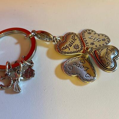 Brighton Lucky Clover Silver Charm Keychain