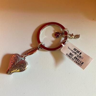 Brighton Lucky Clover Silver Charm Keychain