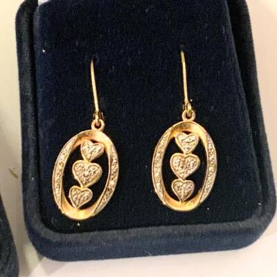 Danbury Mint Diamond Necklace and Earings