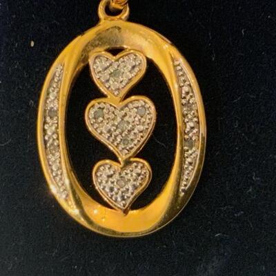 Danbury Mint Diamond Necklace and Earings