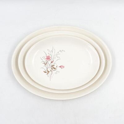 MOUNT CLEMENS â€œMT. ROSEâ€ 10â€-13.5â€ PLATTERS (3)