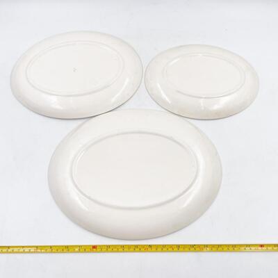 MOUNT CLEMENS â€œMT. ROSEâ€ 10â€-13.5â€ PLATTERS (3)