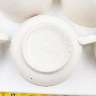MOUNT CLEMENS â€œMT. ROSEâ€ TEACUPS & SAUCERS (12)
