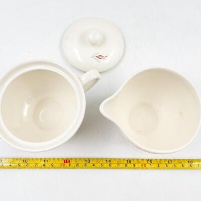 MOUNT CLEMENS â€œMT. ROSEâ€ SUGAR & CREAMER DISH