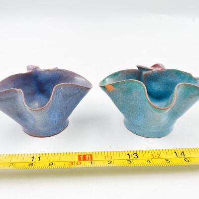 3â€ HANDMADE POTTERY BOWLS/VASES - SIGNED â€œMARY SHOLTâ€