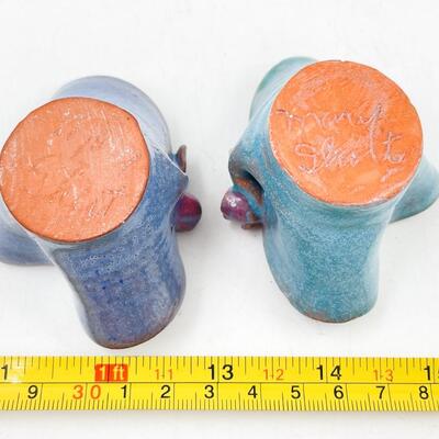 3â€ HANDMADE POTTERY BOWLS/VASES - SIGNED â€œMARY SHOLTâ€