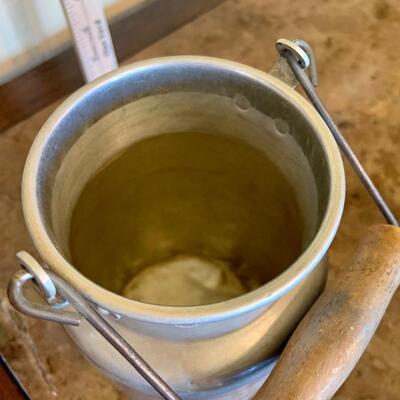 Vintage aluminum milk jug