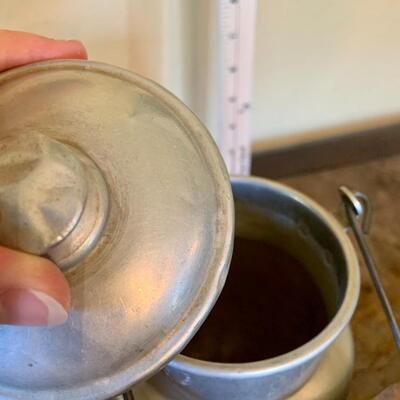 Vintage aluminum milk jug