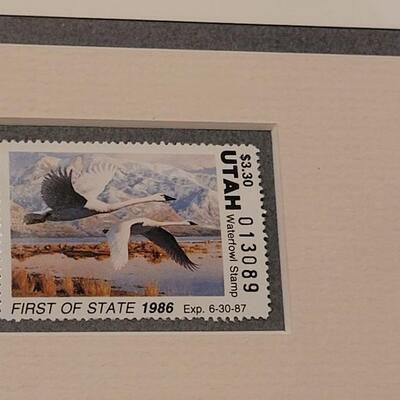 Lot 3: 1986 LEON PARSON Utah Duck Stamp and Print Conservation Edition
