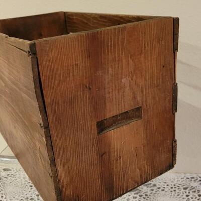 Lot 15: Wood Storage Box - 1 Primitives and 1 Dovetail Documents Tray