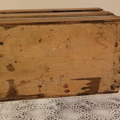 Lot 15: Wood Storage Box - 1 Primitives and 1 Dovetail Documents Tray