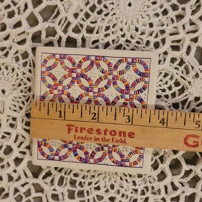 Lot 18: Quilt theme Tile Coasters with Cork Bottoms