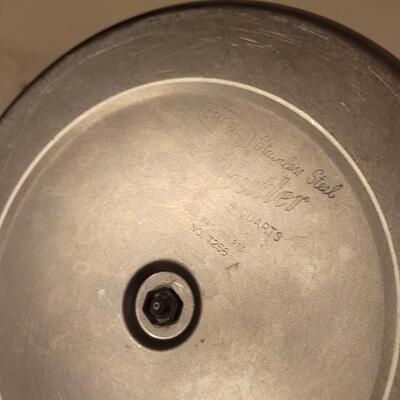 Lot 22: Vintage Mid Century Modern Stainless Steel- Butler-  Ice Bucket