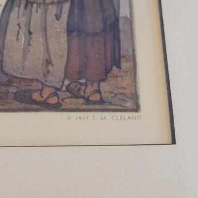 Lot 27: 1937 T.M. CLELAND "Autumn" Print Pencil Signed