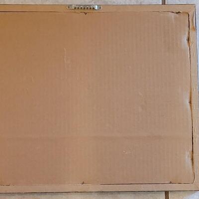 Lot 36: Vintage Print in Frosted Glass Frame