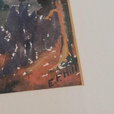 Lot 37:  E. F. HILL Original Watercolor
