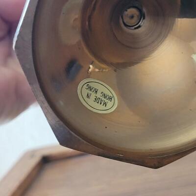 Lot 38: Brass Candle Sticks and Drawer with Brass Hardware