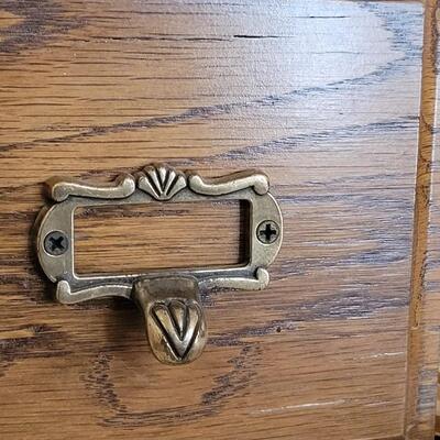 Lot 38: Brass Candle Sticks and Drawer with Brass Hardware