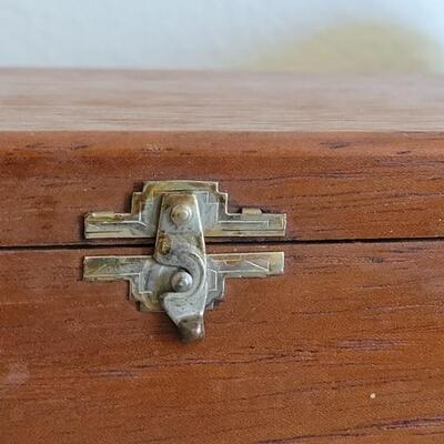 Lot 42: Vintage Wood Roberts Cigar Box with Latch