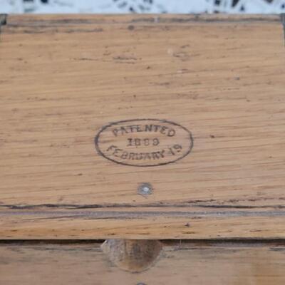 Lot 43: (2) Antique Fold Out Singer Sewing Machine Accessories Box - 1 with Accessories and 1 without
