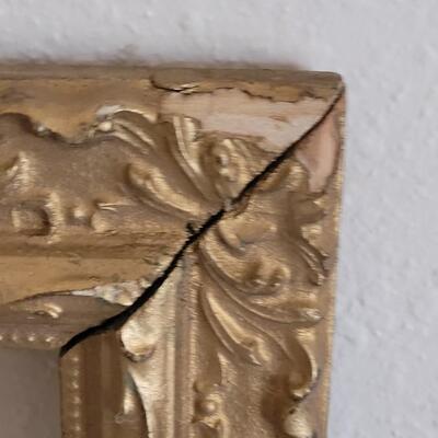 Lot 45: Antique Gold Gilt Carved Wood Frame