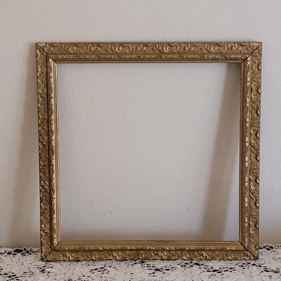 Lot 45: Antique Gold Gilt Carved Wood Frame