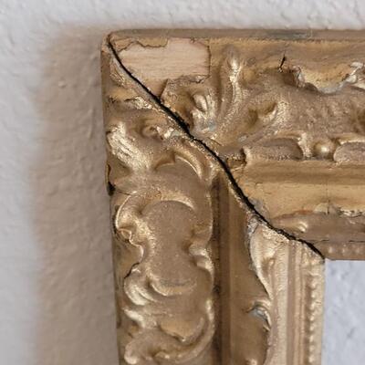 Lot 45: Antique Gold Gilt Carved Wood Frame