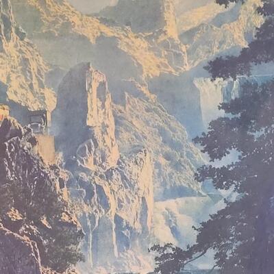 Lot 49: Antique Mountain Print by Maxfield Parrish