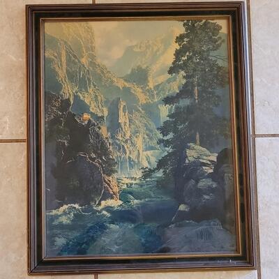Lot 49: Antique Mountain Print by Maxfield Parrish