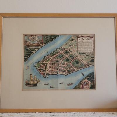 Lot 50: Antique Early 20th Century Map of New York in 1676