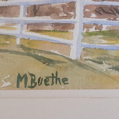 Lot 53: M. BUETHE Original Watercolor Artwork