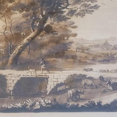 Lot 54: 1776 CLAUDE LE LORRAIN Original Engraving from Liber Veritatis #179