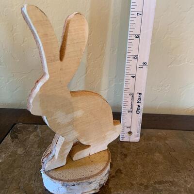 Wood Bunny Decor