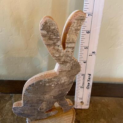 Wood Bunny Decor