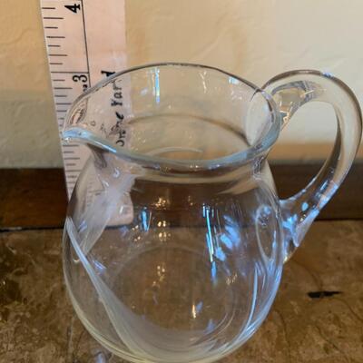 Small glass pitcher