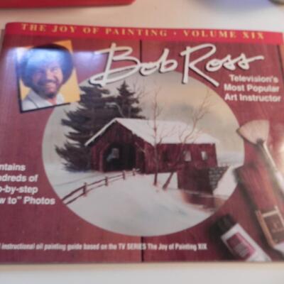 LOT 39  BOB ROSS BOOK AND PAINTING SUPPLIES