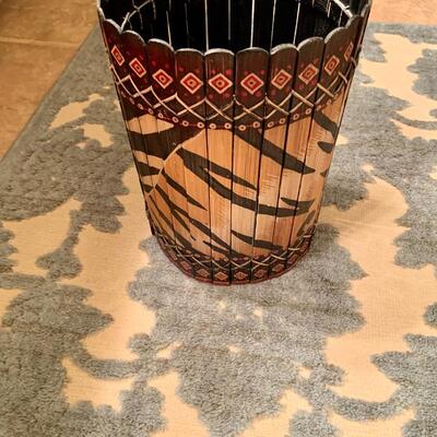 Small decorative trash can