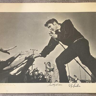 ELVIS PRESLEY 1956 TUPELO PHOTO, LIMITED, SIGNED BY, MOORE AND FONTANA 25â€ x 19â€