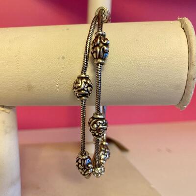 Brighton Silver Two Strap Bracelet