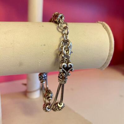 Brighton Silver Two Strap Bracelet