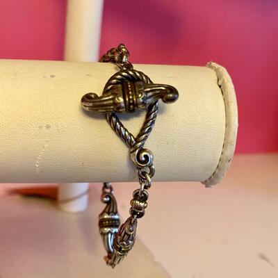 Vintage Brighton Two Tone Toggle Bracelet