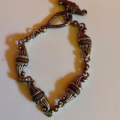 Vintage Brighton Two Tone Toggle Bracelet