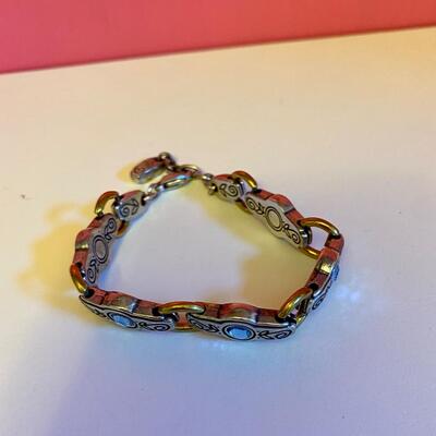 Brighton Two Tone "Celestial" Blue Crystal Bracelet