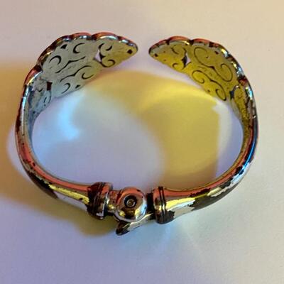 Vintage Silver Hinge Cuff Bracelet