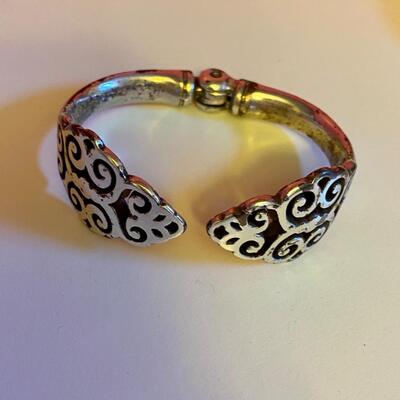 Vintage Silver Hinge Cuff Bracelet