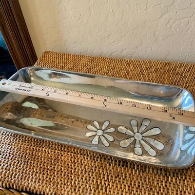 Silver serving tray
