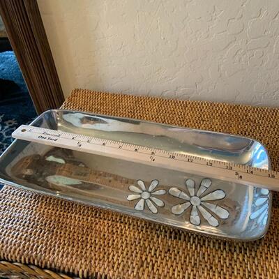Silver serving tray