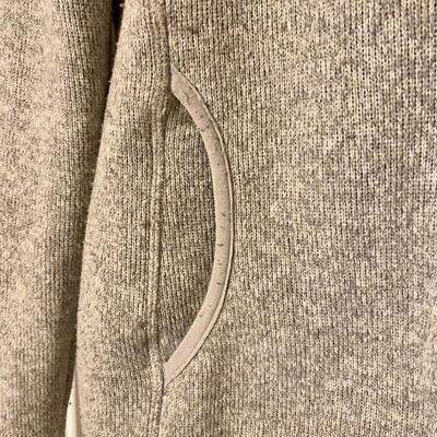 Women's Eddie Bauer Grey Knitted Jacket with Fleece Lining - Size S