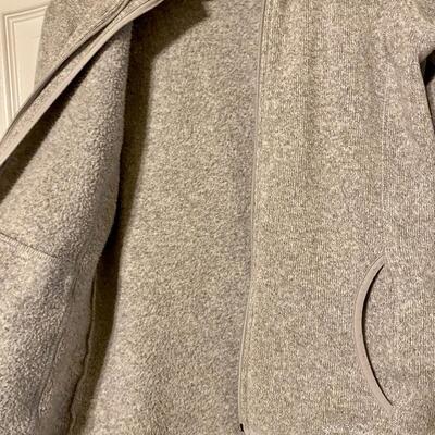 Women's Eddie Bauer Grey Knitted Jacket with Fleece Lining - Size S