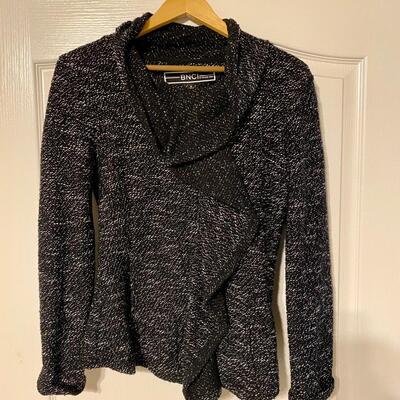 Women's BNCI by Blanc Noir Women's Tweed Drape Front Jacket - Size S